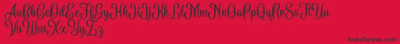BattallionScriptDemo Font – Black Fonts on Red Background
