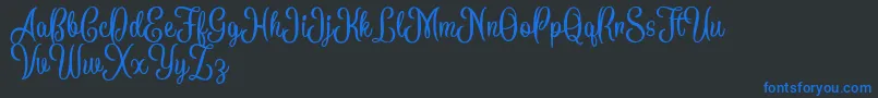 Police BattallionScriptDemo – polices bleues sur fond noir
