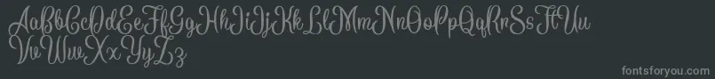 BattallionScriptDemo-fontti – harmaat kirjasimet mustalla taustalla