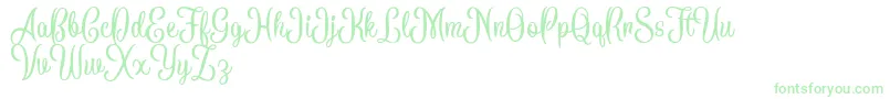 BattallionScriptDemo Font – Green Fonts on White Background