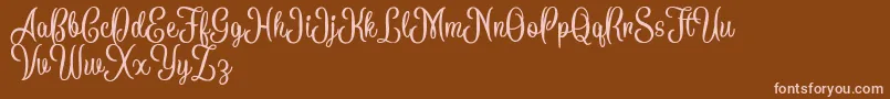 BattallionScriptDemo Font – Pink Fonts on Brown Background
