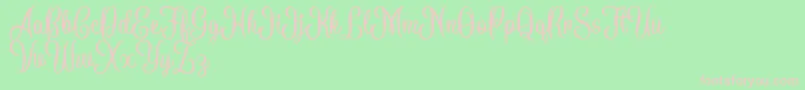 BattallionScriptDemo Font – Pink Fonts on Green Background