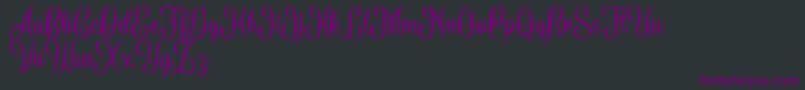 BattallionScriptDemo Font – Purple Fonts on Black Background