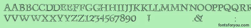 Monumenta Font – Black Fonts on Green Background