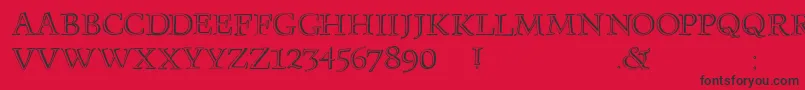 Monumenta Font – Black Fonts on Red Background