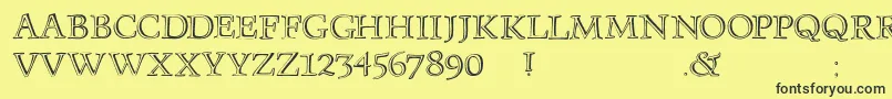 Monumenta Font – Black Fonts on Yellow Background