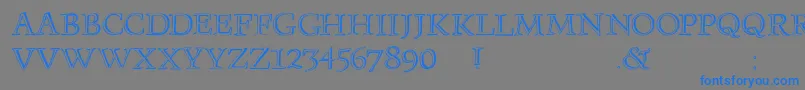 Monumenta Font – Blue Fonts on Gray Background