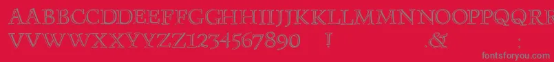 Monumenta Font – Gray Fonts on Red Background