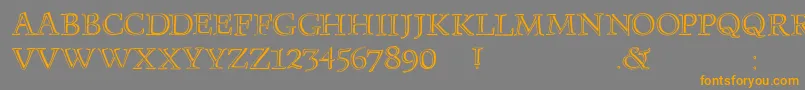 Monumenta Font – Orange Fonts on Gray Background