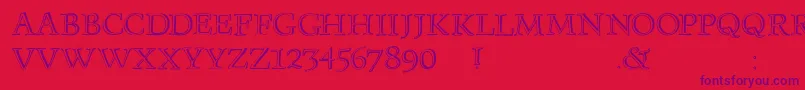 Monumenta Font – Purple Fonts on Red Background