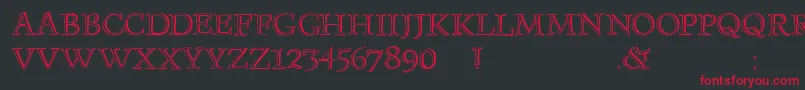 Monumenta Font – Red Fonts on Black Background