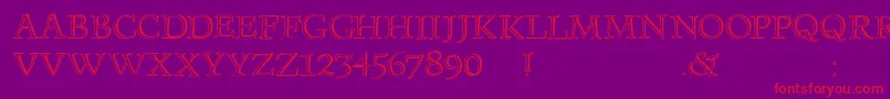 Monumenta Font – Red Fonts on Purple Background