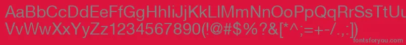 HelveticaNeueCe55Roman Font – Gray Fonts on Red Background