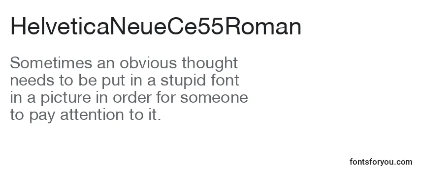 Schriftart HelveticaNeueCe55Roman