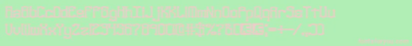 Naughts Font – Pink Fonts on Green Background