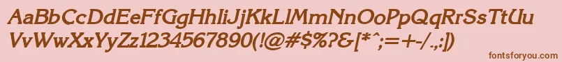 Axckrnbi Font – Brown Fonts on Pink Background