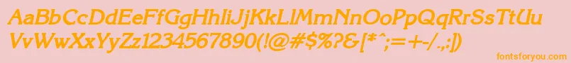 Axckrnbi Font – Orange Fonts on Pink Background