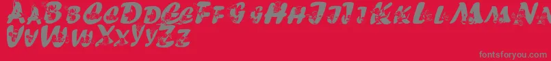 Everylettertellsastory Font – Gray Fonts on Red Background