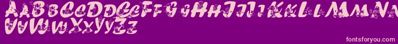 Everylettertellsastory Font – Pink Fonts on Purple Background
