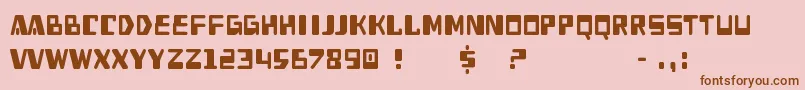 Heav Font – Brown Fonts on Pink Background