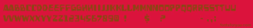 Heav Font – Brown Fonts on Red Background