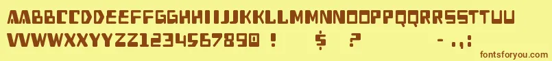 Heav Font – Brown Fonts on Yellow Background