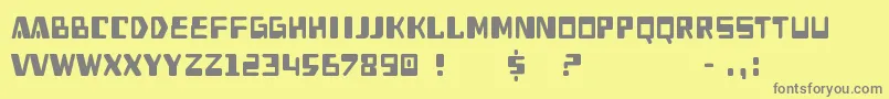 Heav Font – Gray Fonts on Yellow Background
