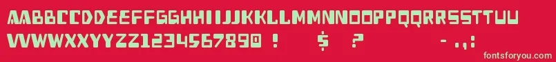 Heav Font – Green Fonts on Red Background