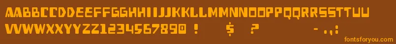 Heav Font – Orange Fonts on Brown Background