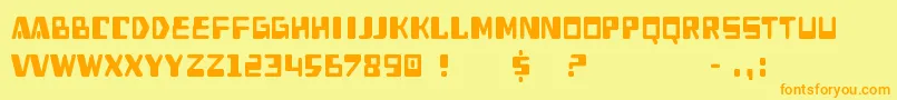 Heav Font – Orange Fonts on Yellow Background