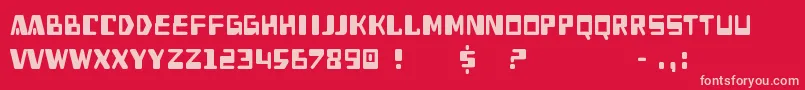 Heav Font – Pink Fonts on Red Background