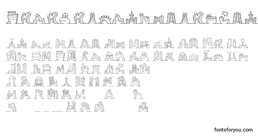 Schriftart Minipicsnakedcityday – Alphabet, Zahlen, spezielle Symbole