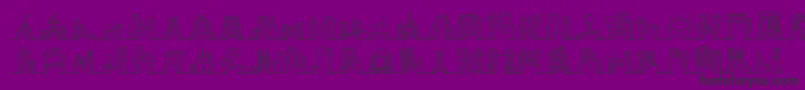 Minipicsnakedcityday-fontti – mustat fontit violetilla taustalla