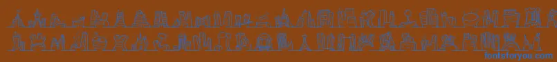 Minipicsnakedcityday Font – Blue Fonts on Brown Background