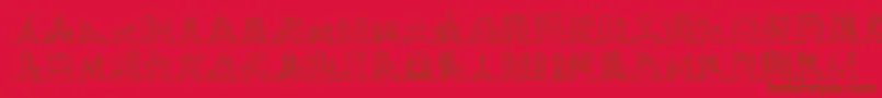 Minipicsnakedcityday-fontti – ruskeat fontit punaisella taustalla