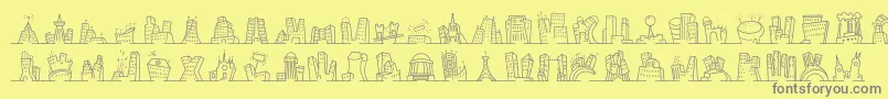 Police Minipicsnakedcityday – polices grises sur fond jaune