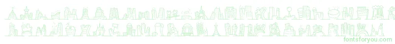 Minipicsnakedcityday Font – Green Fonts on White Background