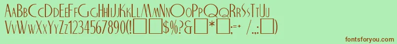 NicholasRegular Font – Brown Fonts on Green Background