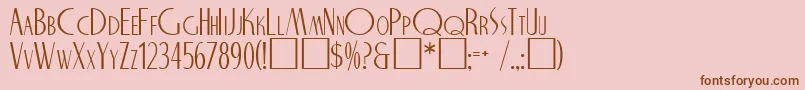 NicholasRegular Font – Brown Fonts on Pink Background
