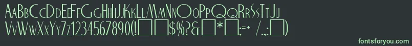 NicholasRegular Font – Green Fonts on Black Background