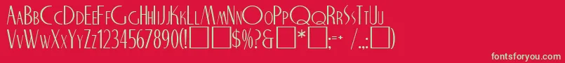 NicholasRegular-Schriftart – Grüne Schriften auf rotem Hintergrund