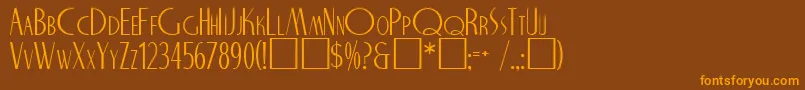 NicholasRegular Font – Orange Fonts on Brown Background