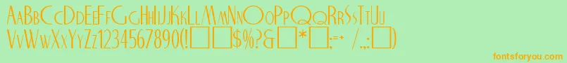 NicholasRegular Font – Orange Fonts on Green Background