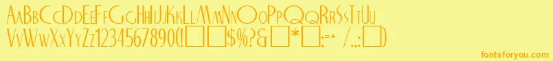 NicholasRegular Font – Orange Fonts on Yellow Background