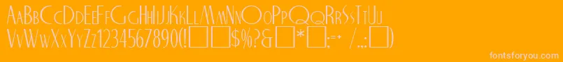 NicholasRegular Font – Pink Fonts on Orange Background