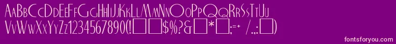 NicholasRegular Font – Pink Fonts on Purple Background