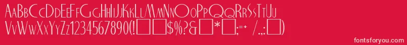 NicholasRegular Font – Pink Fonts on Red Background