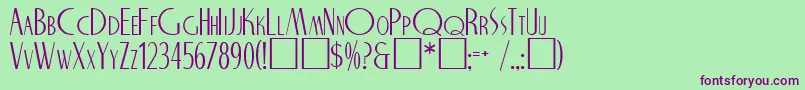 NicholasRegular Font – Purple Fonts on Green Background