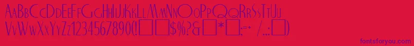 NicholasRegular Font – Purple Fonts on Red Background