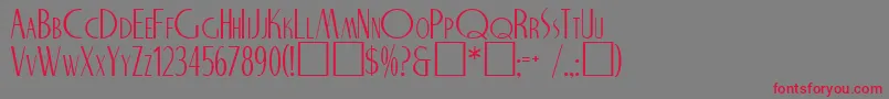 NicholasRegular-Schriftart – Rote Schriften auf grauem Hintergrund
